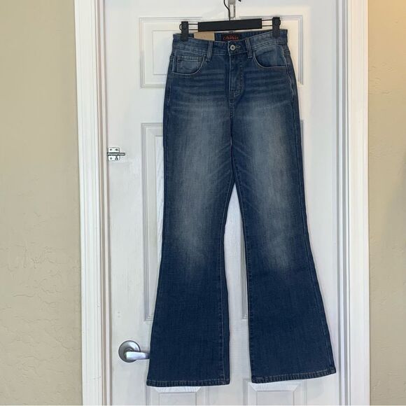 Canana Leopard Fleece Lined Flare Leg Jeans Size 25 - Picture 1 of 11